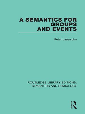 cover image of A Semantics for Groups and Events